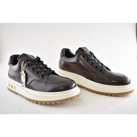 Louis Vuitton LV x NBA Abbesses Derby Ebony Brown Monogram Sneaker UK 9 US 10 11 - Picture 5 of 16